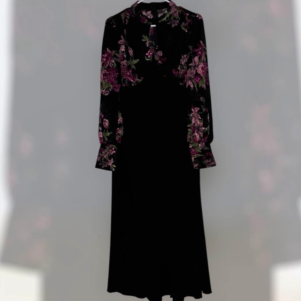 Preloved 1x used for events Mommy & Me Floral Black Dress